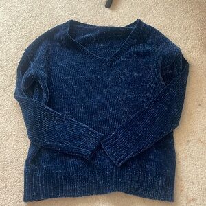 Old navy blue velvet sweater